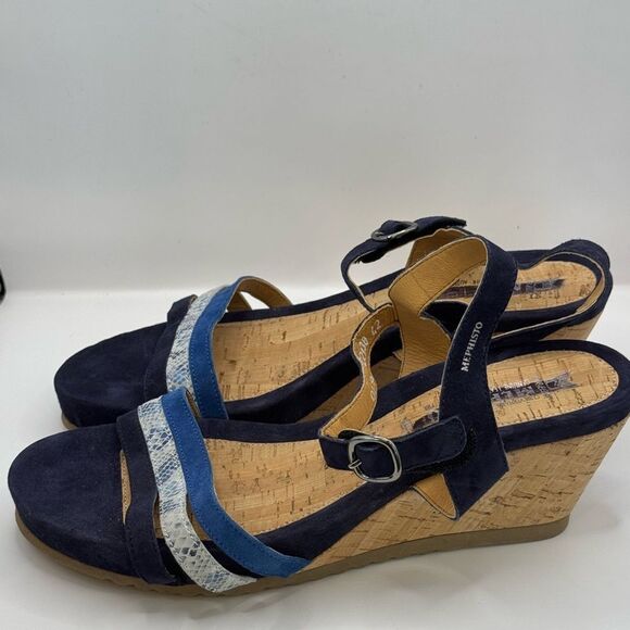 NWOT Mephisto GINY Women's Sandal - Indigo‎ Blue Size 42 US 12 - Picture 3 of 6